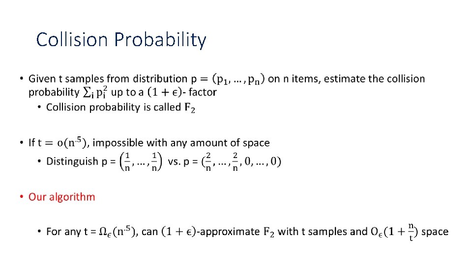 Collision Probability • 