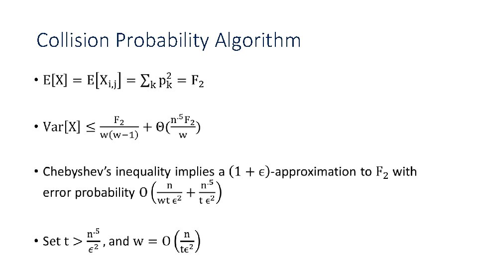 Collision Probability Algorithm • 