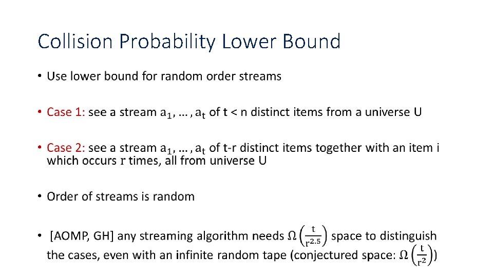 Collision Probability Lower Bound • 