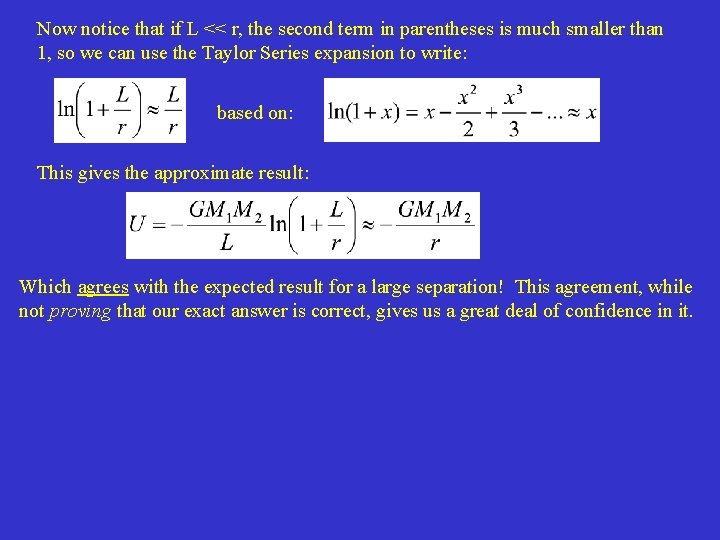 Now notice that if L << r, the second term in parentheses is much Now notice that if L << r, the second term in parentheses is much