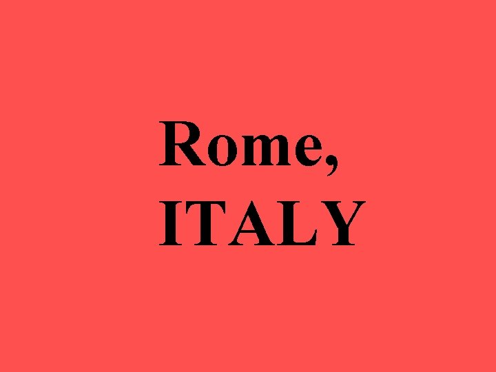 Rome, ITALY 