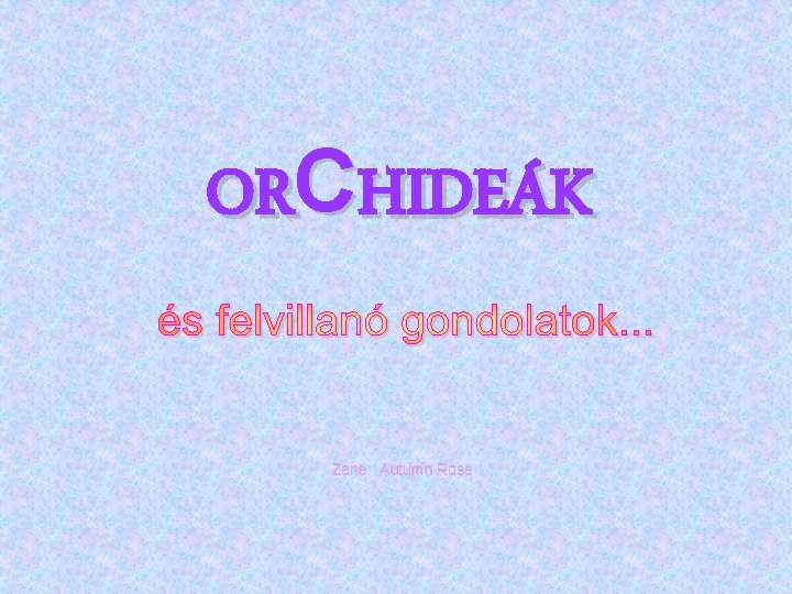 ORCHIDEÁK Zene: Autumn Rose 
