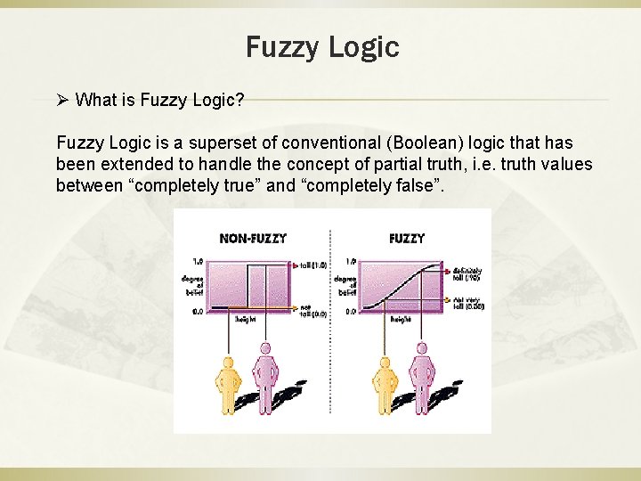 Fuzzy Logic Ø What is Fuzzy Logic? Fuzzy Logic is a superset of conventional