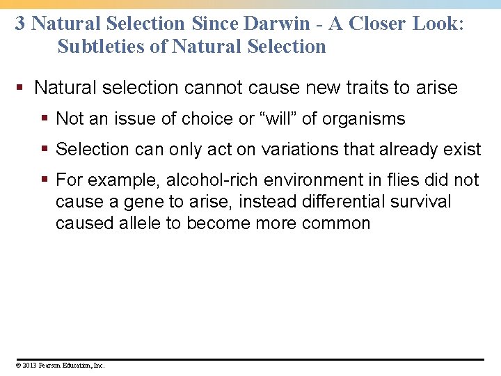 3 Natural Selection Since Darwin - A Closer Look: Subtleties of Natural Selection §