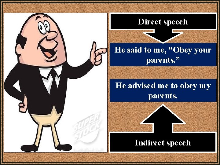 Direct speech He said to me, “Obey your parents. ” He advised me to Direct speech He said to me, “Obey your parents. ” He advised me to