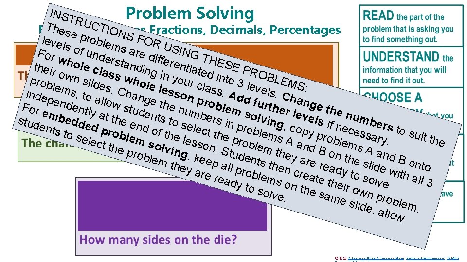 INST Problem Solving RUC Thes T ON Probability Fractions, Decimals, Percentages e pro IGames