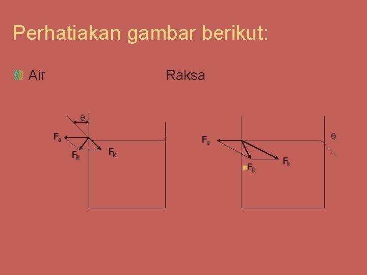 Perhatiakan gambar berikut: Air Raksa Fa FR Fk Fa n. FR Fk 