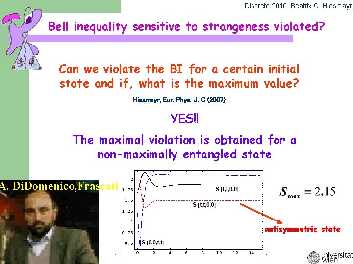 Discrete 2010, Beatrix C. Hiesmayr Bell inequality sensitive to strangeness violated? Can we violate