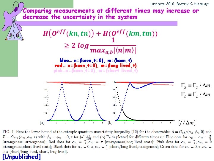 Discrete 2010, Beatrix C. Hiesmayr Comparing measurements at different times may increase or decrease