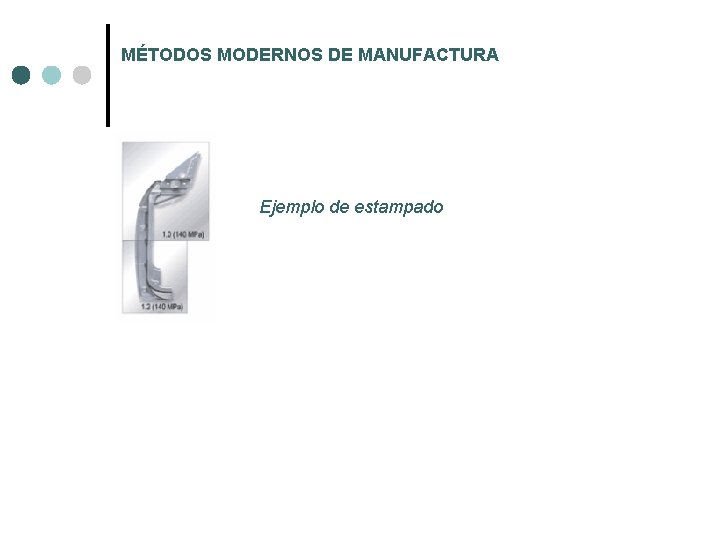 MÉTODOS MODERNOS DE MANUFACTURA Ejemplo de estampado MÉTODOS MODERNOS DE MANUFACTURA Ejemplo de estampado