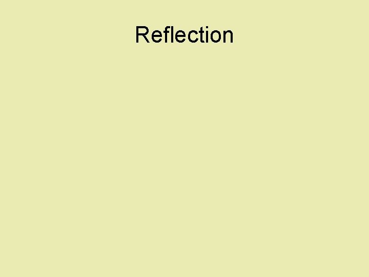 Reflection 