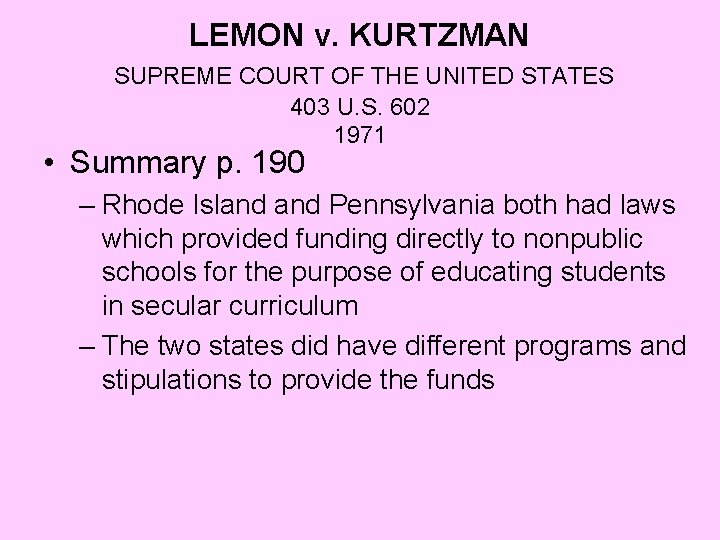 lemon v kurtzman decision