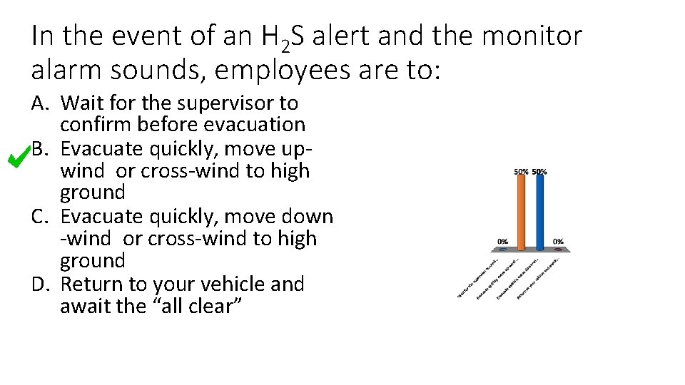 In the event of an H 2 S alert and the monitor alarm sounds,
