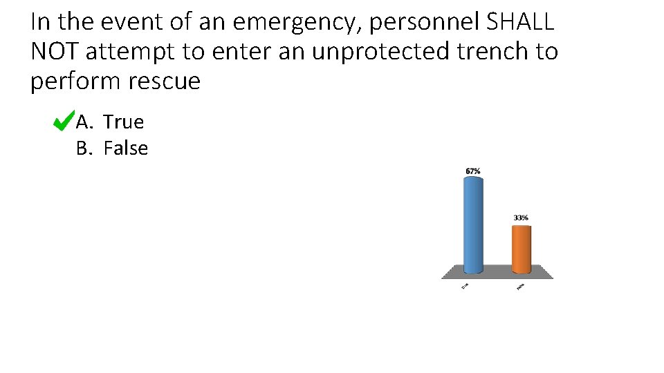 In the event of an emergency, personnel SHALL NOT attempt to enter an unprotected