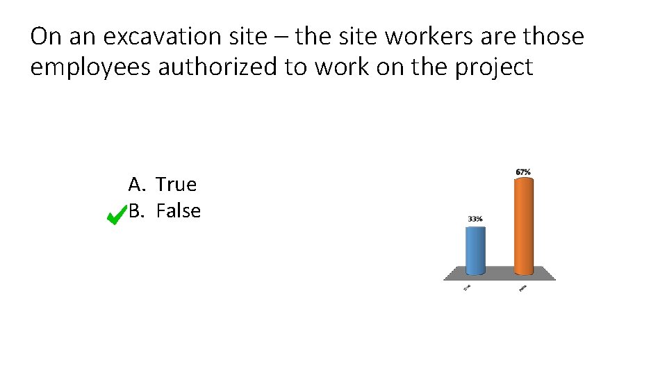 On an excavation site – the site workers are those employees authorized to work