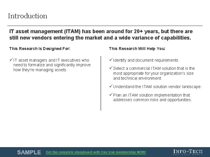 Introduction IT asset management (ITAM) has been around for 20+ years, but there are Introduction IT asset management (ITAM) has been around for 20+ years, but there are