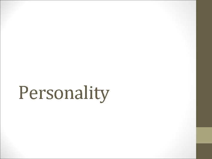 Personality 