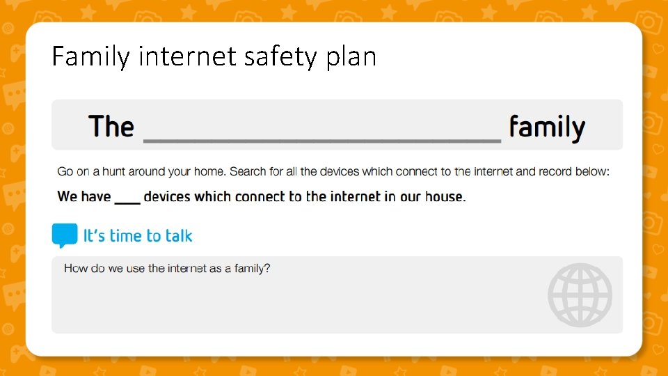 Family internet safety plan 