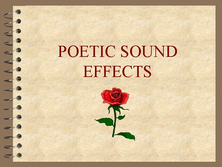 POETIC SOUND EFFECTS 