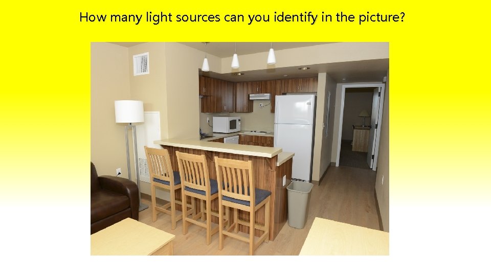 How many light sources can you identify in the picture? 