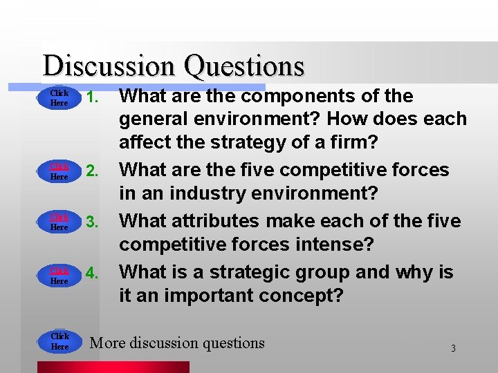 Discussion Questions Click Here 1. Click Here 2. Click Here 3. Click Here 4.