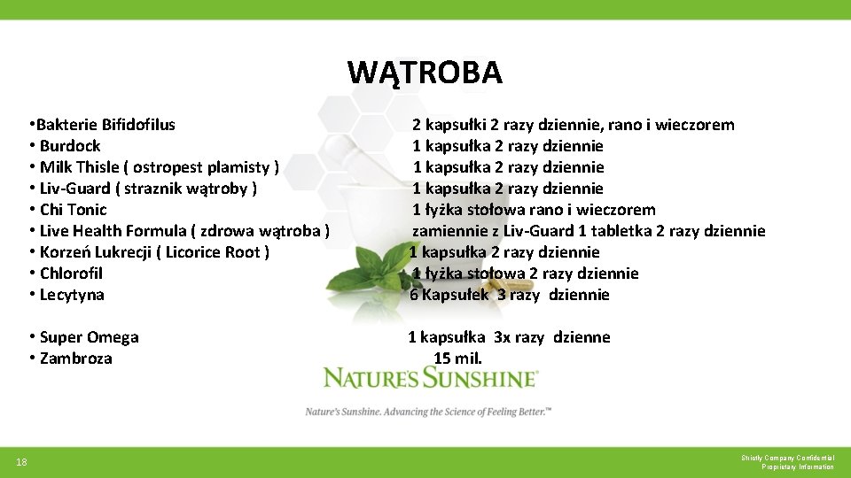 WĄTROBA • Bakterie Bifidofilus 2 kapsułki 2 razy dziennie, rano i wieczorem • Burdock WĄTROBA • Bakterie Bifidofilus 2 kapsułki 2 razy dziennie, rano i wieczorem • Burdock