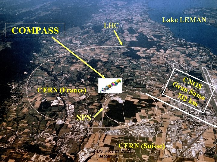 LHC COMPASS Lake LEMAN CN G Gr an S S 732 asso km CERN