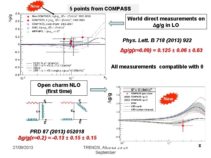 5 points from COMPASS World direct measurements on g/g in LO Phys. Lett. B