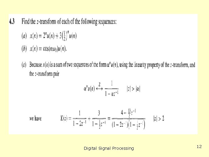 Digital Signal Processing 12 