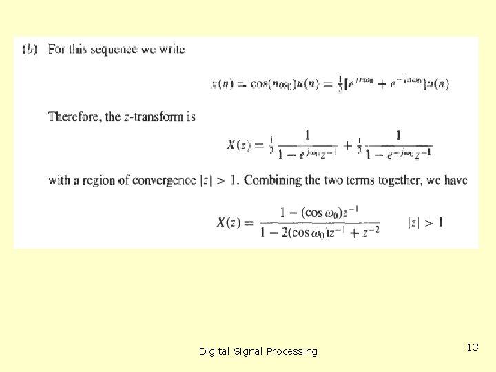 Digital Signal Processing 13 