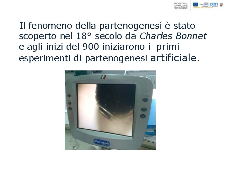 Il fenomeno della partenogenesi è stato scoperto nel 18° secolo da Charles Bonnet e