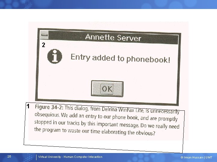 2 1 25 Virtual University - Human Computer Interaction © Imran Hussain | UMT