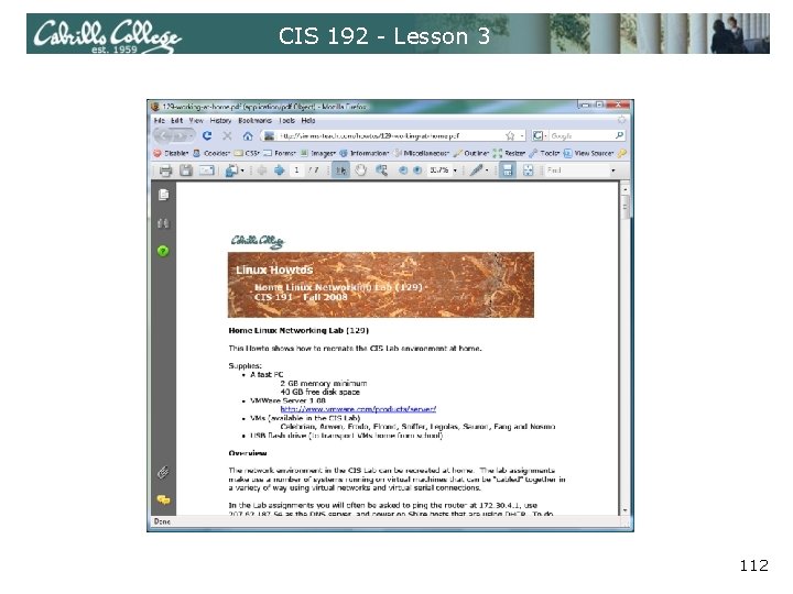 CIS 192 - Lesson 3 112 