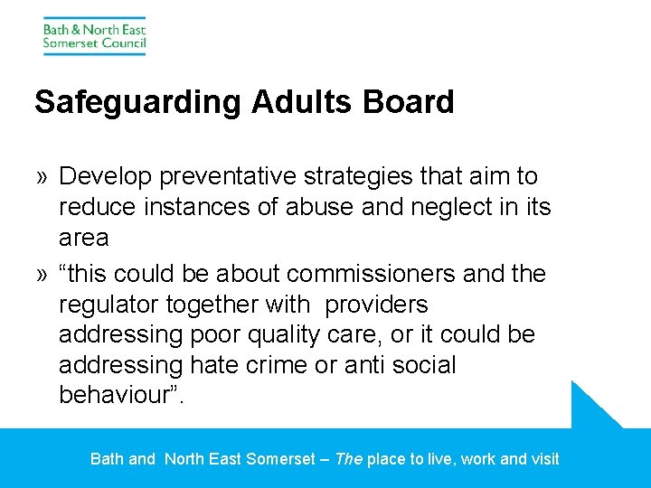 Safeguarding Adults Board » Develop preventative strategies that aim to reduce instances of abuse