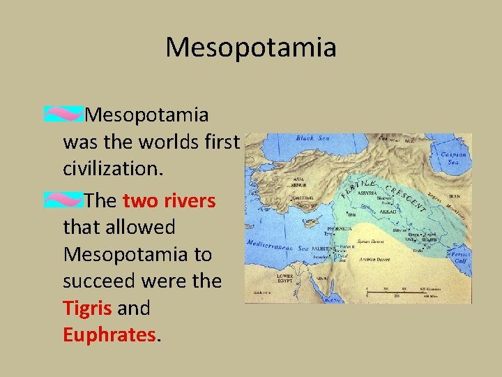 Mesopotamia was the worlds first civilization. The two rivers that allowed Mesopotamia to succeed Mesopotamia was the worlds first civilization. The two rivers that allowed Mesopotamia to succeed