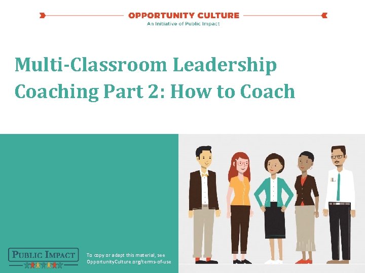 Multi-Classroom Leadership Coaching Part 2: How to Coach To copy or adapt this material,