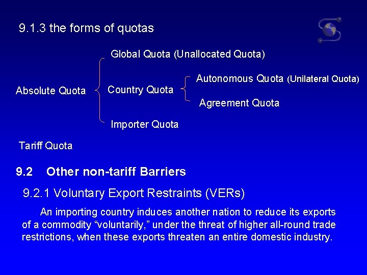 Chapter 9 Nontariff Trade Barriers And The New