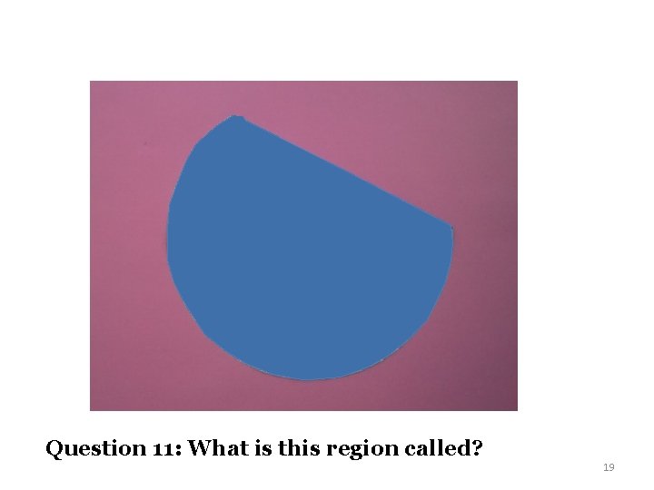 Question 11: What is this region called? 19 