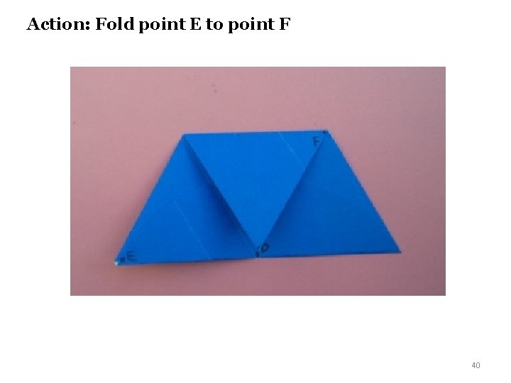 Action: Fold point E to point F 40 