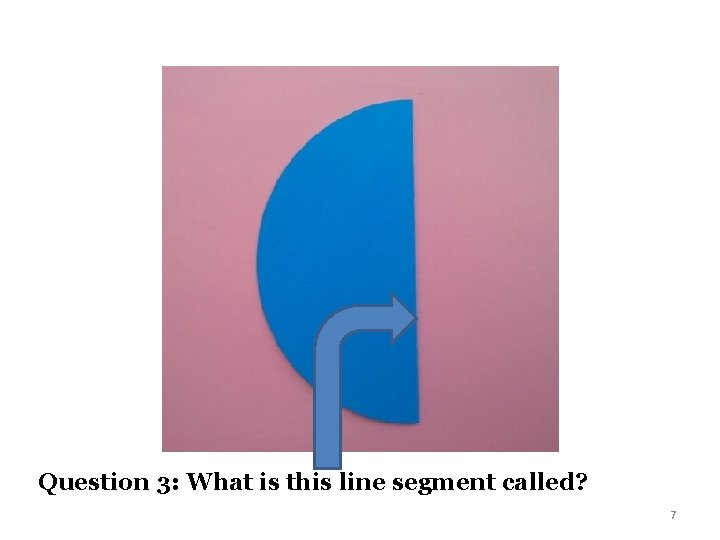 Question 3: What is this line segment called? 7 