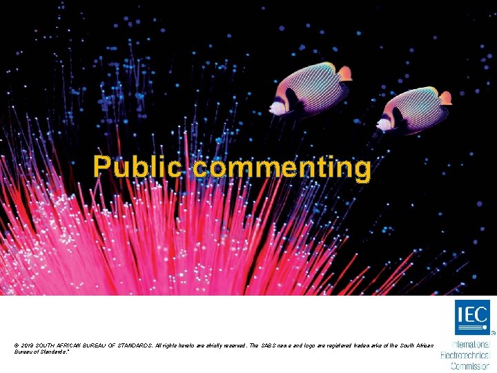 Public commenting © 2019 SOUTH AFRICAN BUREAU OF STANDARDS. All rights hereto are strictly