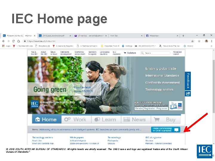 IEC Home page © 2019 SOUTH AFRICAN BUREAU OF STANDARDS. All rights hereto are