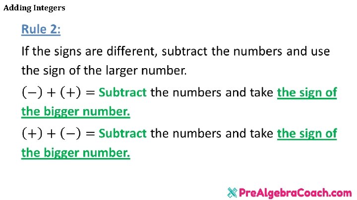 Adding Integers 