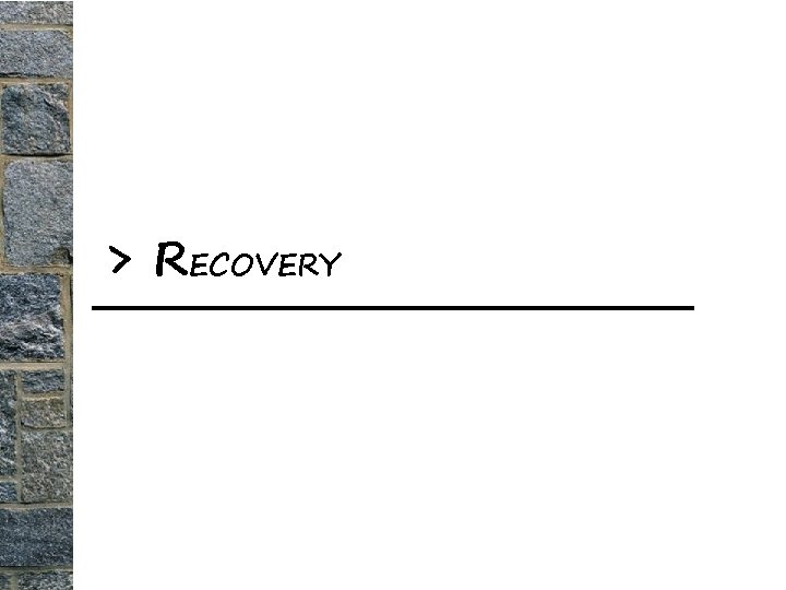 > RECOVERY 