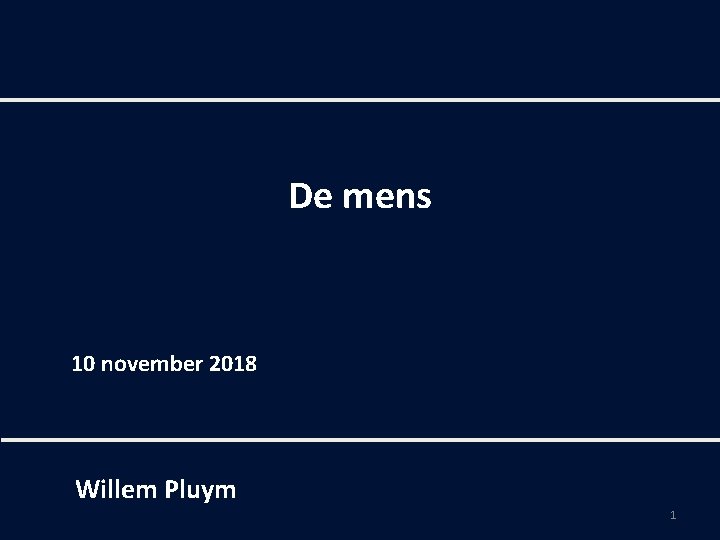 De mens 10 november 2018 Willem Pluym 1 
