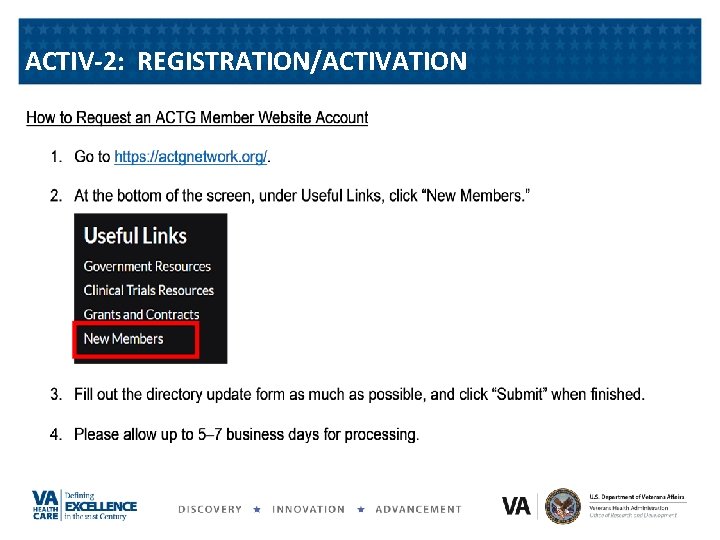 ACTIV-2: REGISTRATION/ACTIVATION 