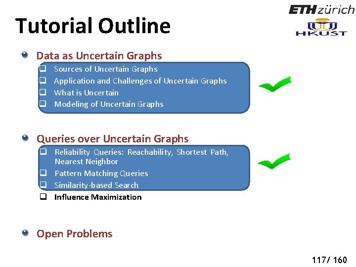 Tutorial Outline Data as Uncertain Graphs q q Sources of Uncertain Graphs Application and