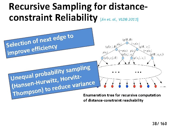  Recursive Sampling for distanceconstraint Reliability [Jin et. al. , VLDB 2011] o t