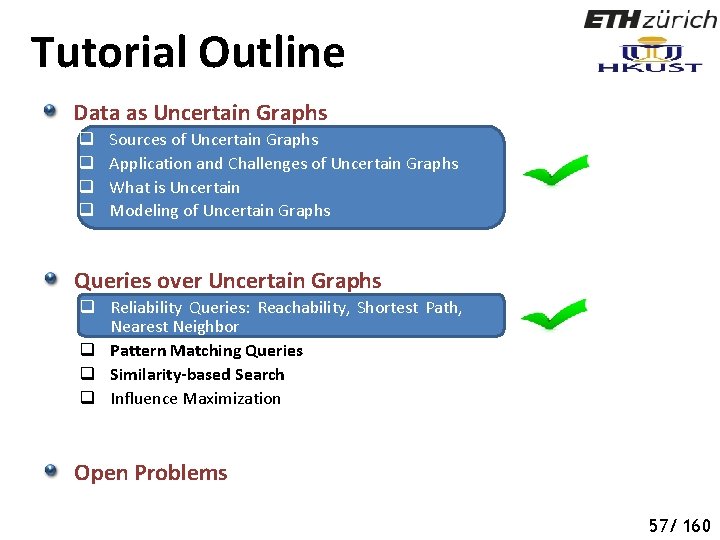 Tutorial Outline Data as Uncertain Graphs q q Sources of Uncertain Graphs Application and