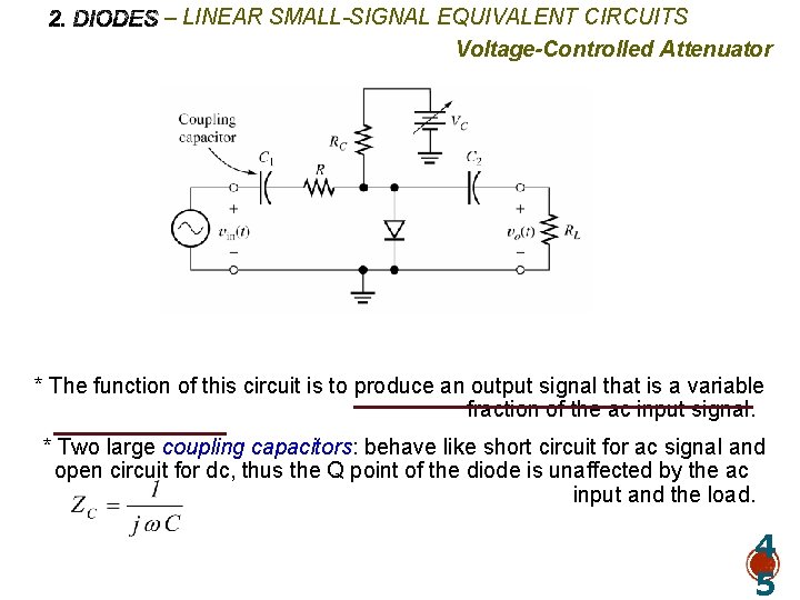 – LINEAR SMALL-SIGNAL EQUIVALENT CIRCUITS Voltage-Controlled Attenuator * The function of this circuit is